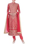 Buy_Aiman_Coral Chanderi Silk Kurta Set_at_Aza_Fashions