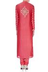 Shop_Aiman_Coral Chanderi Silk Kurta Set_at_Aza_Fashions