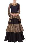 Buy_Neha Mehta Couture_Blue Layered Embroidered Gown For Women_at_Aza_Fashions