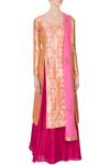 Neha Mehta Couture_Pink Silk Kurta And Lehenga Set_Online_at_Aza_Fashions