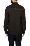 Shop_Rajesh Pratap Singh_Black Cotton Washed And Distressed Shirt_at_Aza_Fashions