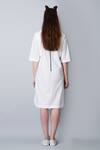 Shop_I am Trouble by KC_White Cotton Asymmetric Dress_at_Aza_Fashions
