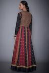 Shop_RI.Ritu Kumar_Black Embroidered Anarkali Set With Cropped Jacket_at_Aza_Fashions