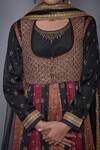 RI.Ritu Kumar_Black Embroidered Anarkali Set With Cropped Jacket_at_Aza_Fashions