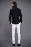 Shop_Raghavendra Rathore Jodhpur_Black Cotton Shirt _at_Aza_Fashions