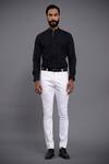 Raghavendra Rathore Jodhpur_Black Cotton Shirt _Online_at_Aza_Fashions