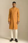 Buy Dhruv Vaish Yellow Silk Sherwani Set at Aza Fashions Buy_Dhruv Vaish_Yellow Silk Sherwani Set _at_Aza_Fashions