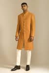 Buy Dhruv Vaish Yellow Silk Sherwani Set Online at Aza Fashions Buy_Dhruv Vaish_Yellow Silk Sherwani Set _Online_at_Aza_Fashions