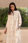 Shop_Payal Pratap_White Embroidered Handloom Cotton Tunic _at_Aza_Fashions