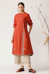 Buy Payal Pratap Red Linen Round Tunic at Aza Fashions Buy_Payal Pratap_Red Linen Round Tunic _at_Aza_Fashions