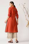 Shop Payal Pratap Red Linen Round Tunic at Aza Fashions Shop_Payal Pratap_Red Linen Round Tunic _at_Aza_Fashions
