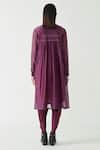 Shop Payal Pratap Purple Cotton Silk Band Rafael Smocking Tunic at Aza Fashions Shop_Payal Pratap_Purple Cotton Silk Band Rafael Smocking Tunic _at_Aza_Fashions