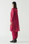 Buy_Payal Pratap_Pink Cotton Silk Band Chrissy Smocking Tunic  _Online_at_Aza_Fashions