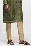 Buy_Asuka_Green Chanderi Silk Embroidery Botanical Kurta Set _Online_at_Aza_Fashions