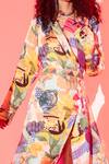 Esha L Amin_Multi Color Viscose, Crepe Collared Stella Blazer Dress _Online_at_Aza_Fashions