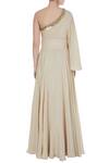 Shop_Bhumika Sharma_Off White Ivory Off-shoulder Gown With Sequin Embroidery_at_Aza_Fashions
