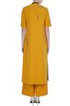 Shop Shahin Mannan Yellow Vintage Key Bead Embroidered Kurta Set at Aza Fashions Shop_Shahin Mannan_Yellow Vintage Key Bead Embroidered Kurta Set_at_Aza_Fashions