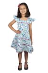 Buy_Ribbon Candy_White Printed Dress For Girls_at_Aza_Fashions