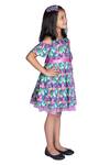 Ribbon Candy_Purple Cotton Floral Print Dress _Online_at_Aza_Fashions