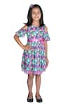 Buy_Ribbon Candy_Purple Cotton Floral Print Dress _Online_at_Aza_Fashions