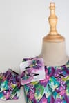 Ribbon Candy_Purple Cotton Floral Print Dress _at_Aza_Fashions