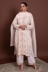 Buy_Ruh Clothing_White Cotton Silk Mulmul V Neck Chikankari Kurta Set _at_Aza_Fashions