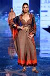 Buy_Rajdeep Ranawat_Blue 100% Silk Cape Open Embellished Jacket And Palazzo Set  _at_Aza_Fashions