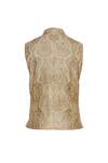 Shop_Vavci_Cream Kinkhwab Brocade Nehru Jacket For Men_Online_at_Aza_Fashions