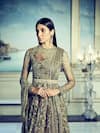 Shop_Sabyasachi_Embroidered Anarkali With Dupatta_at_Aza_Fashions