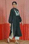 Buy Myaara Black Cotton Keyhole Neck Geometric Woven Pattern Kurta With Pant Online at Aza Fashions Buy_Myaara_Black Cotton Keyhole Neck Geometric Woven Pattern Kurta With Pant _Online_at_Aza_Fashions