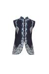 Buy_Barkha 'N' Sonzal_Blue Silk Wool Blend Embroidered Beads Turkish Nehru Jacket  _Online_at_Aza_Fashions