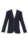 Buy_Barkha 'N' Sonzal_Blue Silk Wool Blend Blazer Jacket_Online_at_Aza_Fashions