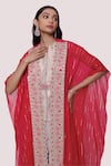 Shop_Onaya_Pink Georgette Printed And Embellished Zardozi & Kaftan Dhoti Pant Set  _Online_at_Aza_Fashions