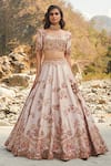 Dolly J_White Lehenga And Blouse Raw Silk Embroidery Scoop Rati Bridal Set  _Online_at_Aza_Fashions