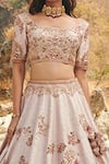 Buy_Dolly J_White Lehenga And Blouse Raw Silk Embroidery Scoop Rati Bridal Set  _Online_at_Aza_Fashions