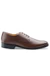 Rapawalk_Brown Handcrafted Lace Up Derby Shoes _at_Aza_Fashions