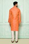 Shop_Arihant Rai Sinha_Orange Silk Embroidered Floral Pattern Kurta For Men_at_Aza_Fashions