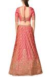 Shop_RI.Ritu Kumar_Orange Silk Dupion Embroidery Paisley Round Sequins Bridal Lehenga Set _at_Aza_Fashions