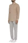 Buy_Urvashi Kaur_Brown Cotton Shirt  _Online_at_Aza_Fashions