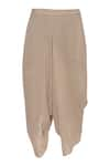 Shop_Urvashi Kaur_Brown Draped Pants  _at_Aza_Fashions