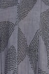 Urvashi Kaur_Gray Cotton Round Neck Shibori Box Pleat Flared Dress _at_Aza_Fashions