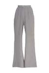 Shop_Urvashi Kaur_Gray Cotton Organic Flared Pants _at_Aza_Fashions