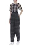 Buy_Urvashi Kaur_Black Cotton Striped Organic Pants _at_Aza_Fashions