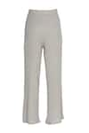 Urvashi Kaur_Grey Plain Round Organic Cotton Pants  _Online_at_Aza_Fashions