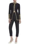 Buy Neeta Lulla Black Sequin Embroidered Front Open Jacket With Pants at Aza Fashions Buy_Neeta Lulla_Black Sequin Embroidered Front Open Jacket With Pants_at_Aza_Fashions