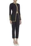Neeta Lulla Black Sequin Embroidered Front Open Jacket With Pants Online at Aza Fashions Neeta Lulla_Black Sequin Embroidered Front Open Jacket With Pants_Online_at_Aza_Fashions