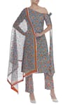 Buy_Surendri_Blue Floral Printed Kurta Set _at_Aza_Fashions