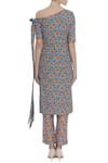 Shop_Surendri_Blue Floral Printed Kurta Set _at_Aza_Fashions