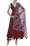 Buy_Surendri_Red Embroidery Anarkali Set _at_Aza_Fashions