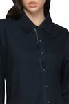 Buy_Integument_Blue Asymmetric Shirt Dress_Online_at_Aza_Fashions